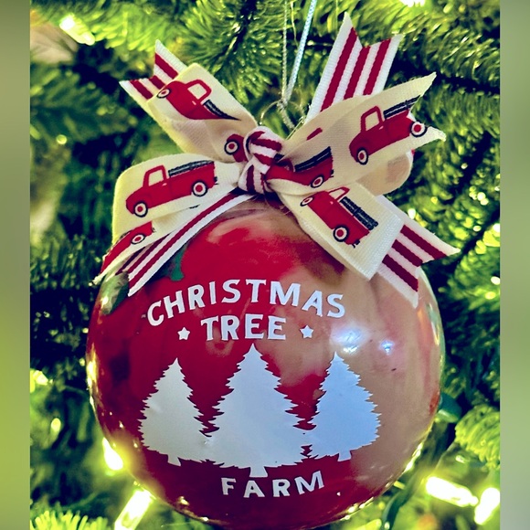 Handmade painted Christmas Tree Farm Ornament - Picture 1 of 4